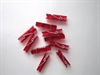 10 stk. Røde Mini klemme af høj kvalitet 3,5 cm. x 1 cm.